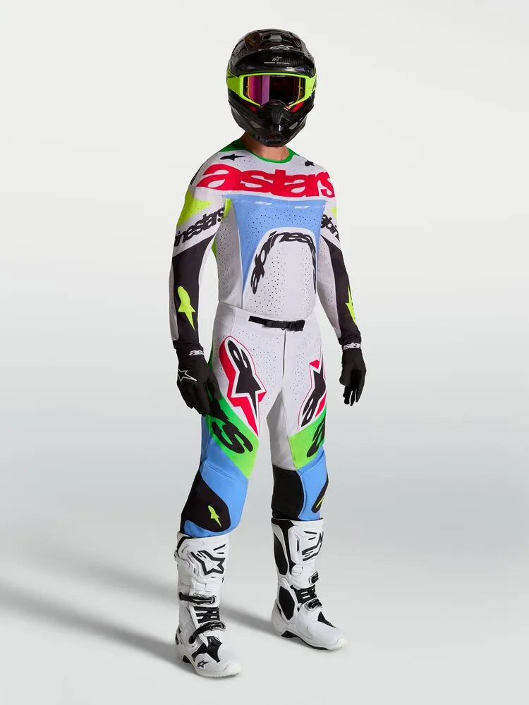 Alpinestars Supertech Dyna Grijs Groen Crossbroek