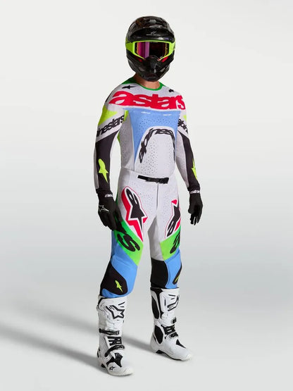 Alpinestars Supertech Dyna Grijs Groen Crossshirt
