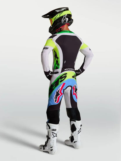 Alpinestars Supertech Dyna Grijs Groen Crossshirt