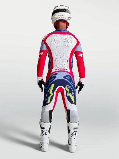 Alpinestars Supertech Dyna Rood Blauw Crossbroek