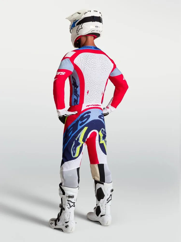 Alpinestars Supertech Dyna Rood Blauw Crossshirt