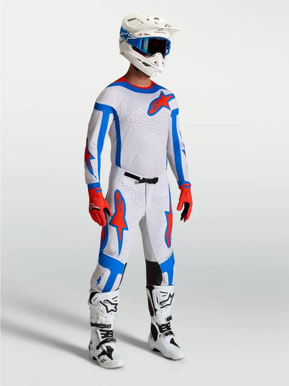 Alpinestars Supertech Vesta Lichtgrijs Blauw Crossbroek