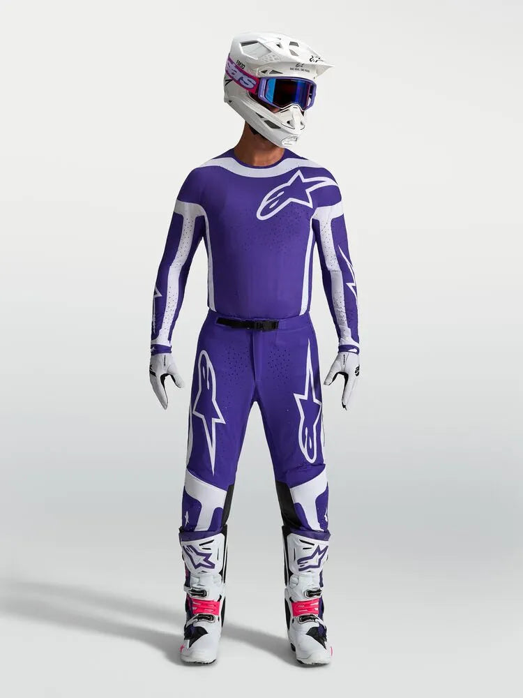 Alpinestars Supertech Vesta Blauw Wit Crossbroek