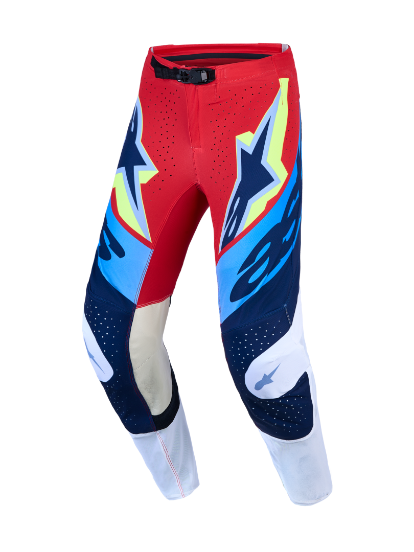 Alpinestars Supertech Dyna Rood Blauw Crossbroek