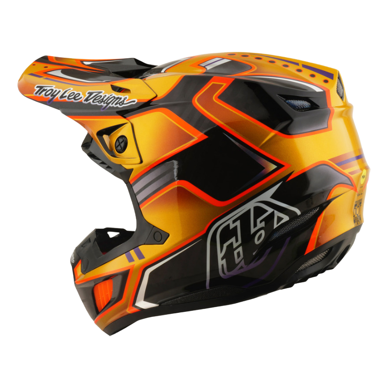 Troy Lee Designs SE5 Carbon Crest Crosshelm Goud