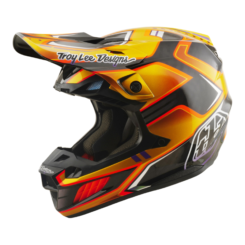 Troy Lee Designs SE5 Carbon Crest Crosshelm Goud