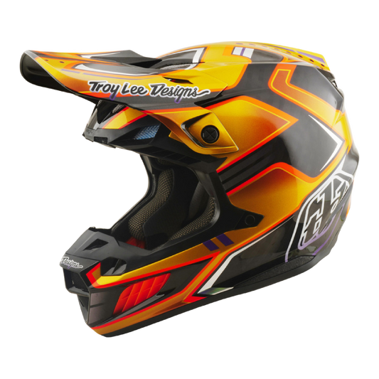 Troy Lee Designs SE5 Carbon Crest Crosshelm Goud