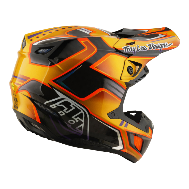Troy Lee Designs SE5 Carbon Crest Crosshelm Goud