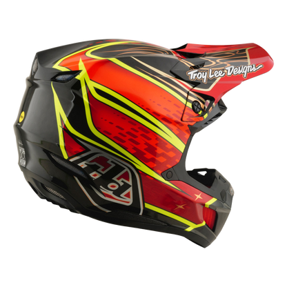 Troy Lee Designs SE5 Carbon Wings Crosshelm Rood