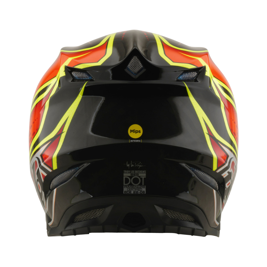 Troy Lee Designs SE5 Carbon Wings Crosshelm Rood