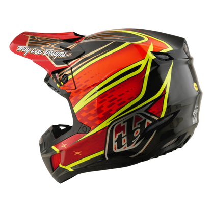 Troy Lee Designs SE5 Carbon Wings Crosshelm Rood