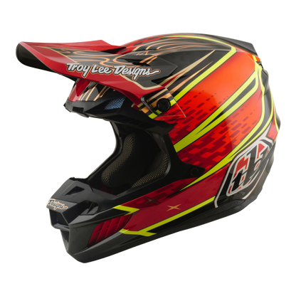 Troy Lee Designs SE5 Carbon Wings Crosshelm Rood