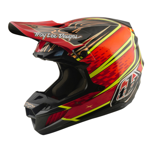 Troy Lee Designs SE5 Carbon Wings Crosshelm Rood