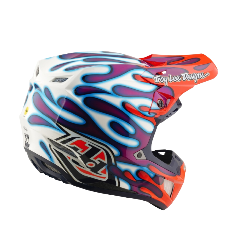Troy Lee Designs SE5 Overspray Crosshelm Wit